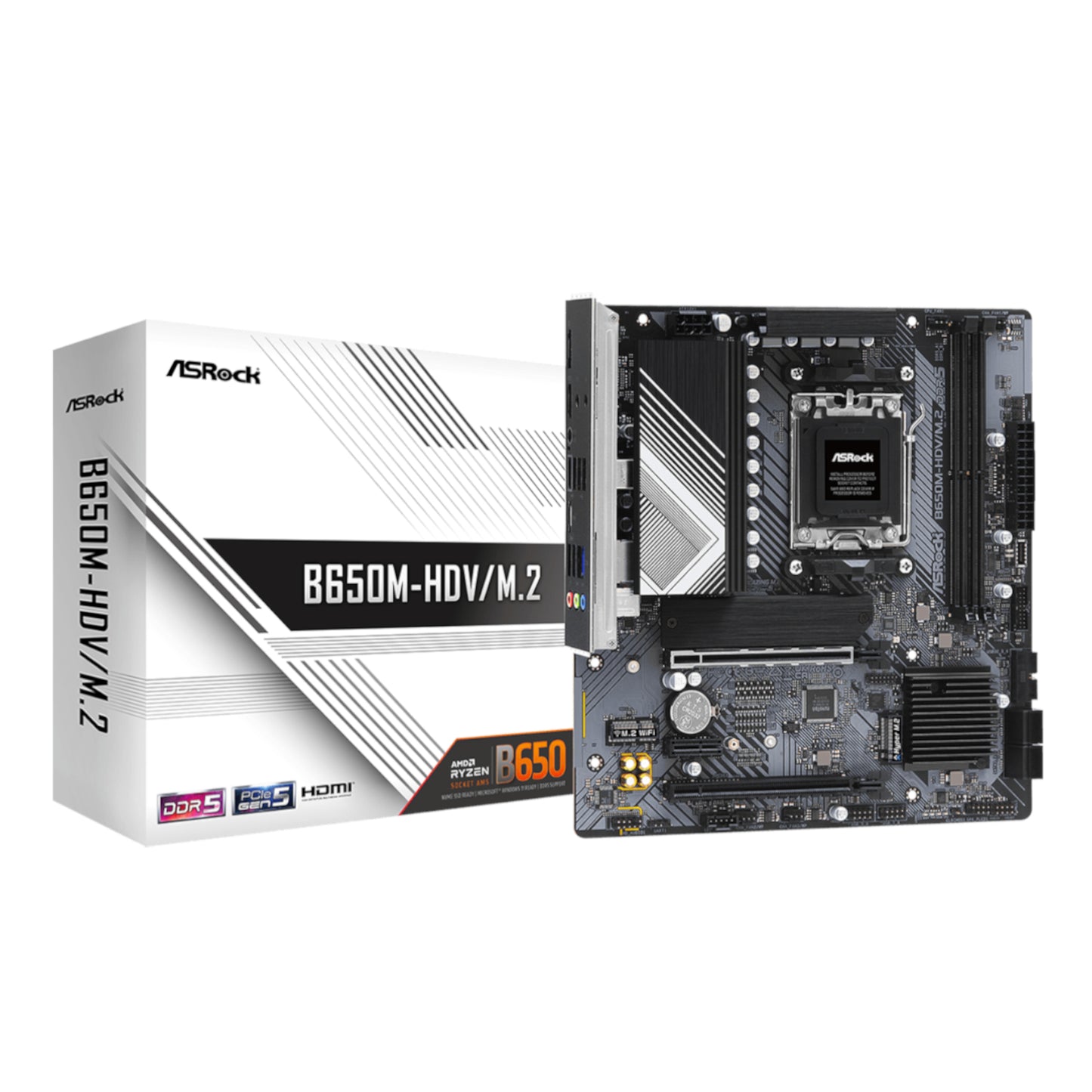ASRock B650M-HDV/M.2 AM5 Micro-ATX Motherboard