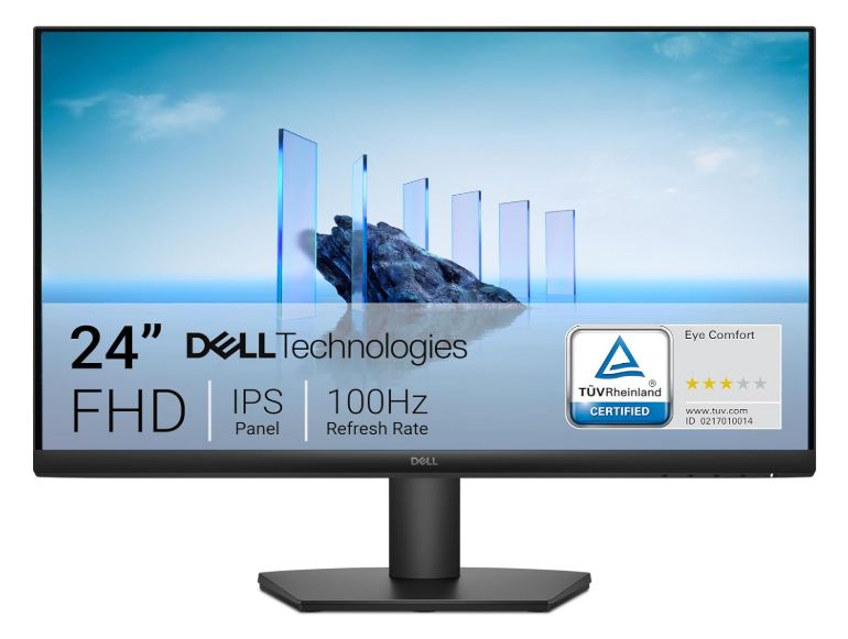 Dell 24 Monitor - SE2425HM, Full HD (1920x1080), 100Hz, IPS, 5ms, VESA (100x100mm), HDMI, VGA, 3 Year Warranty, Black